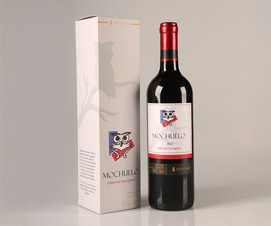 Fotografia de rótulo e embalagem caixa de vinho